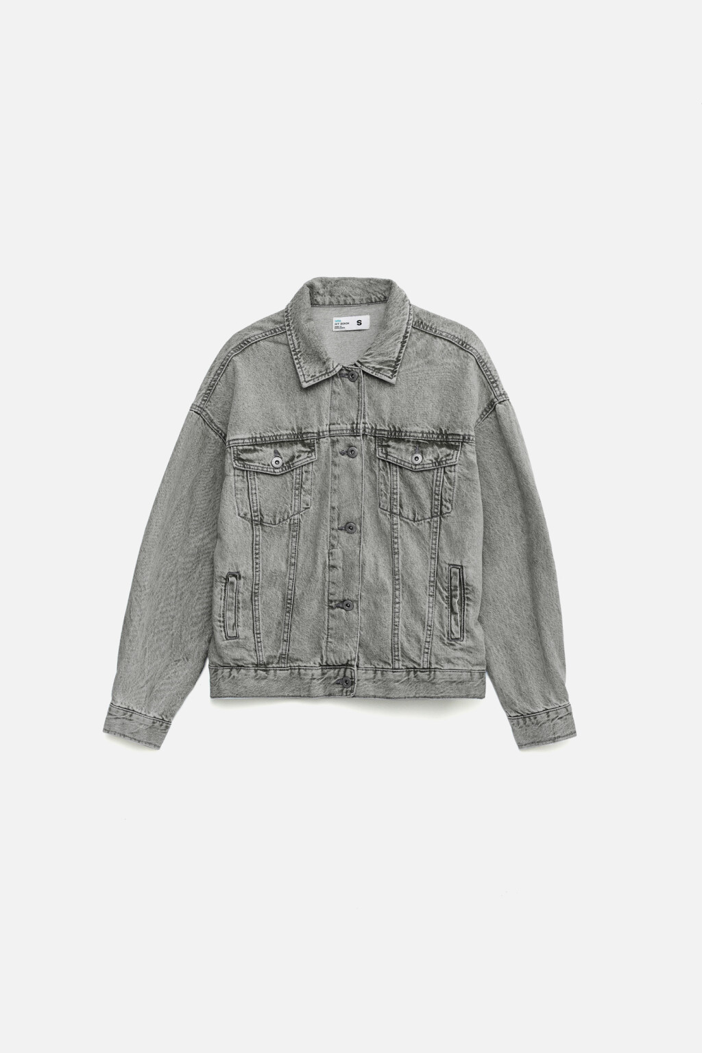 Куртка джинсовая oversize - цвет серый - 8
