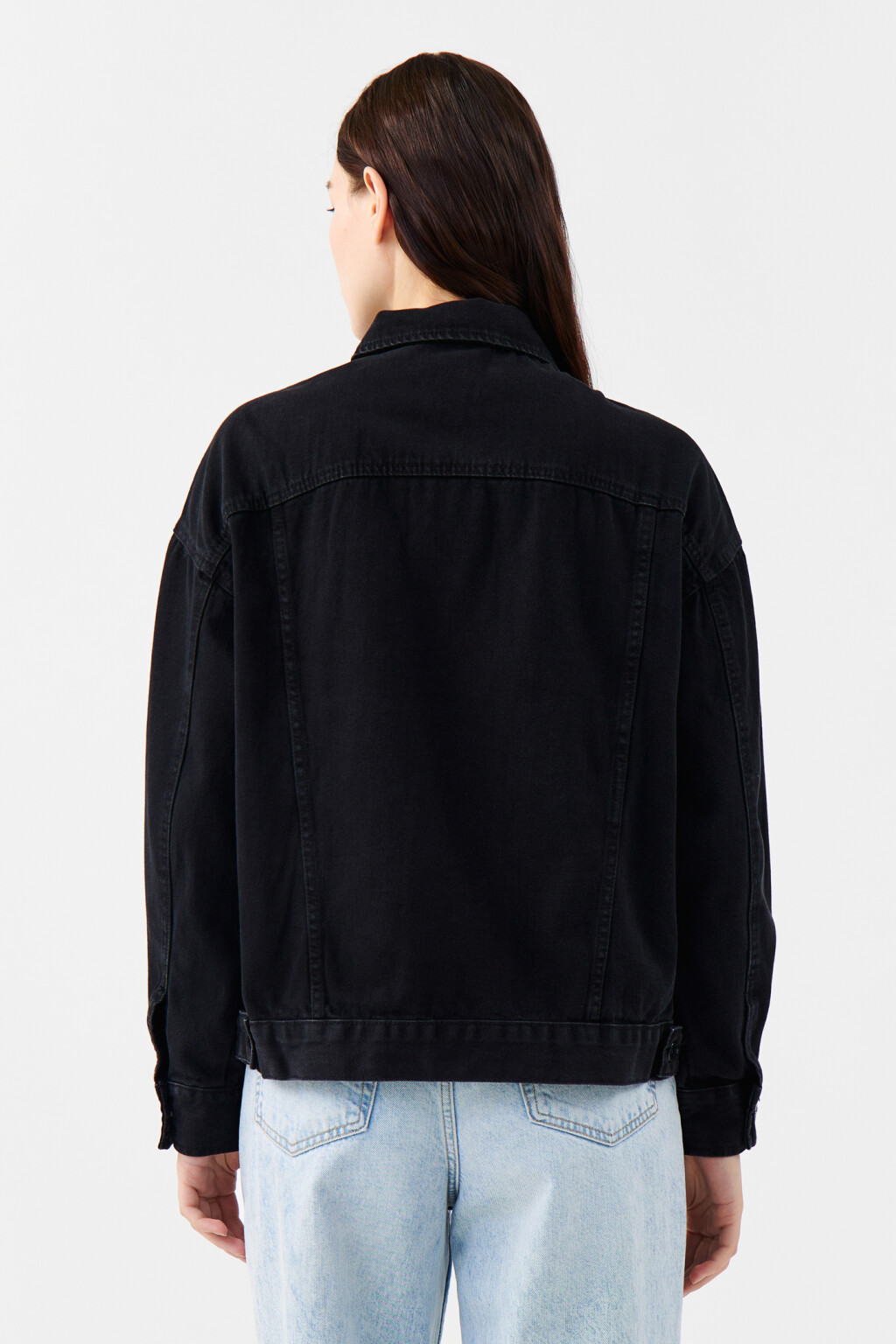 Куртка джинсовая oversize - цвет черный - 4