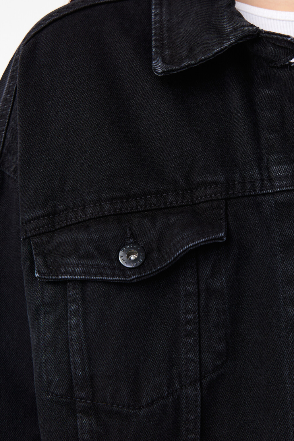 Куртка джинсовая oversize - цвет черный - 5