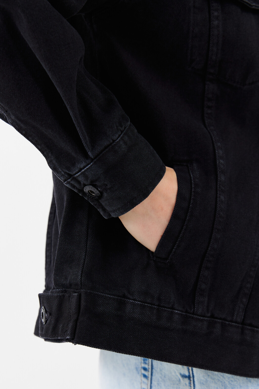 Куртка джинсовая oversize - цвет черный - 6