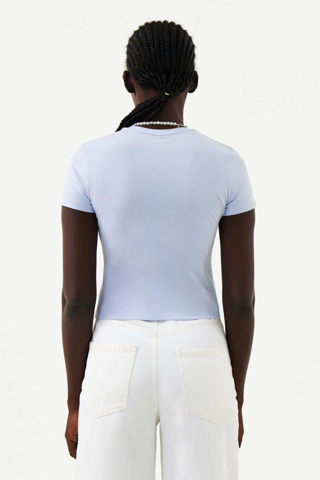 Футболка-топ с надписью - цвет голубой - 2