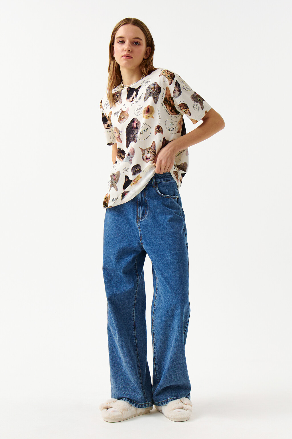 Футболка хлопковая с фотопринтом - цвет белый - 4