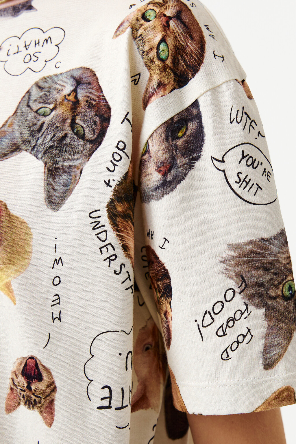 Футболка хлопковая с фотопринтом - цвет белый - 5