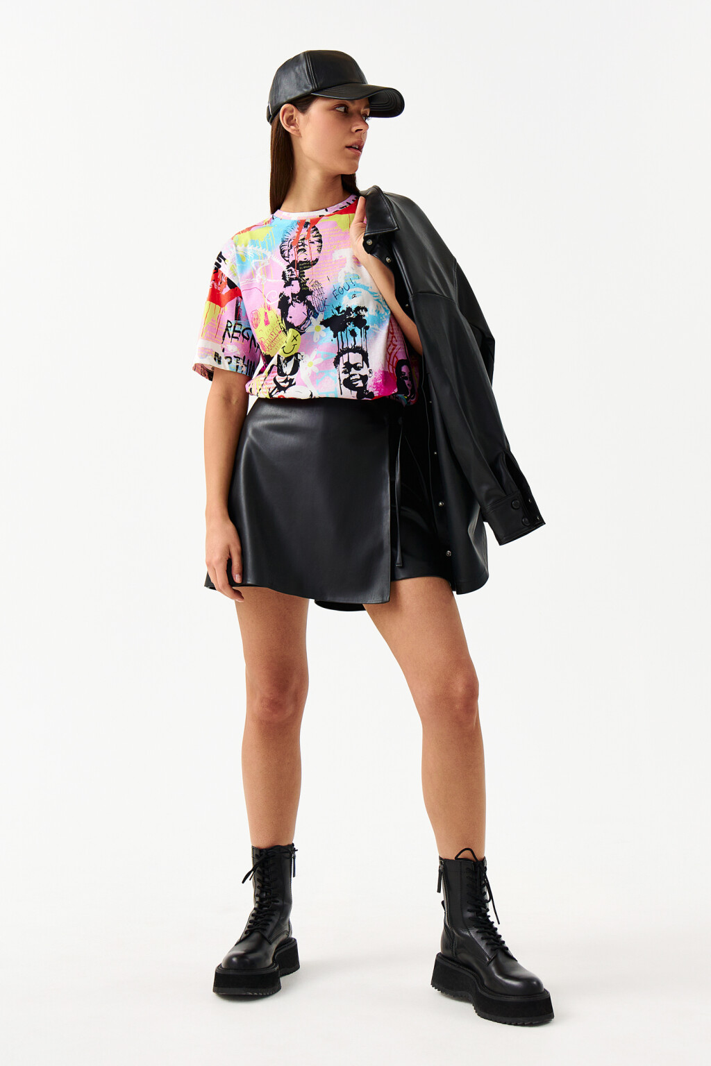 Футболка хлопковая с фотопринтом - цвет розовый - 4