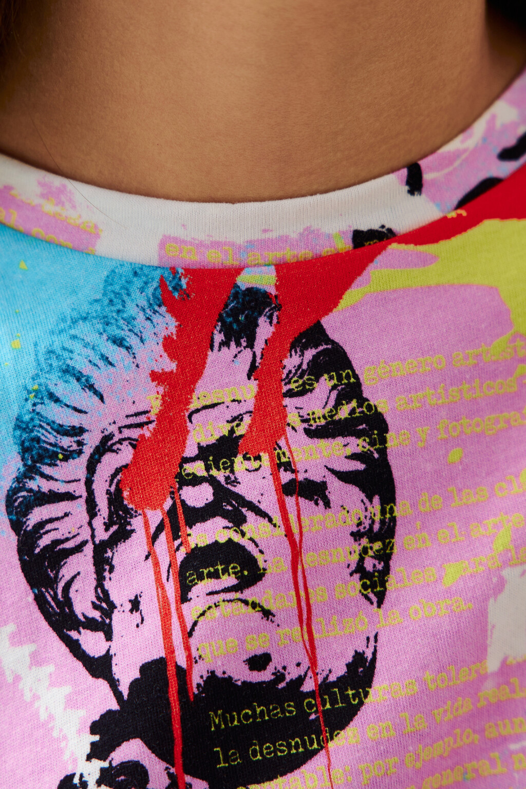 Футболка хлопковая с фотопринтом - цвет розовый - 5