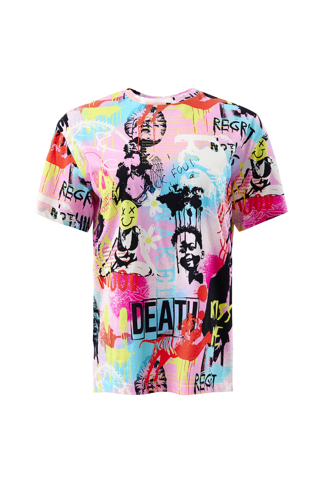 Футболка хлопковая с фотопринтом - цвет розовый - 7