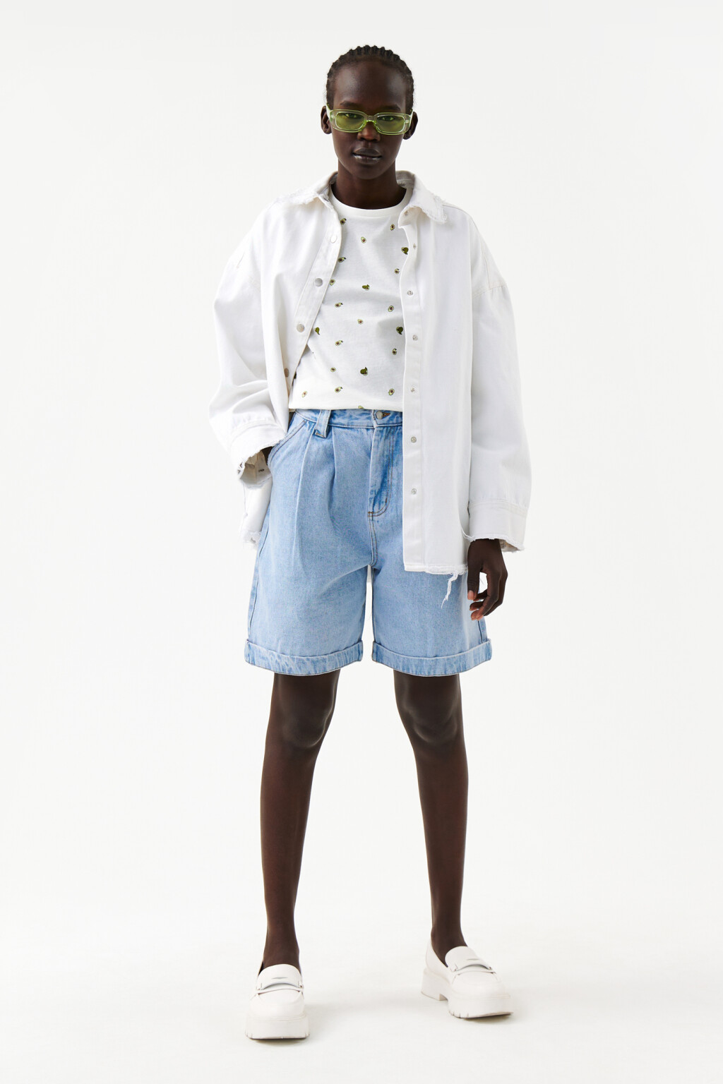 Футболка хлопковая с принтом - цвет белый - 4