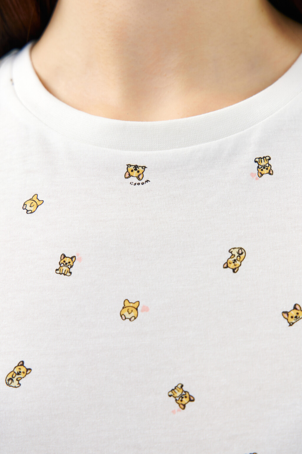 Футболка хлопковая с принтом - цвет белый - 5