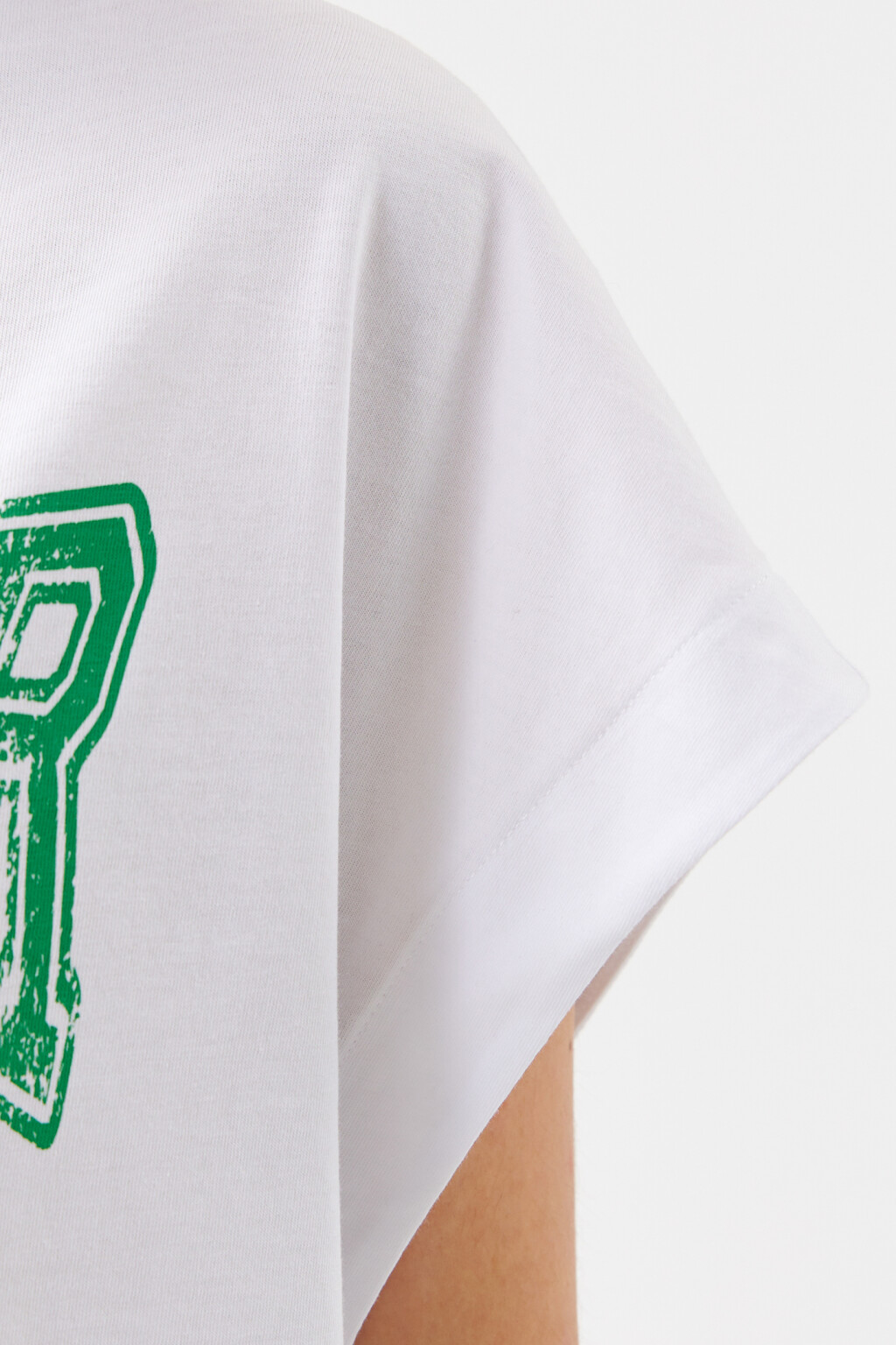 Футболка oversize с принтом summer - цвет зеленый - 6