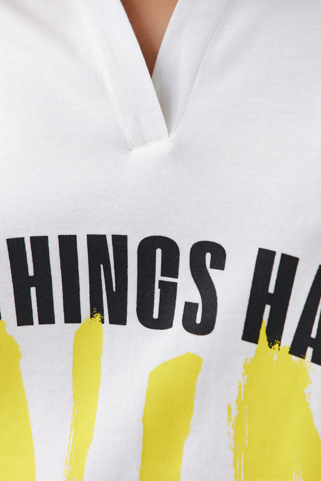 Платье-футболка мини с воротником поло - цвет белый - 5