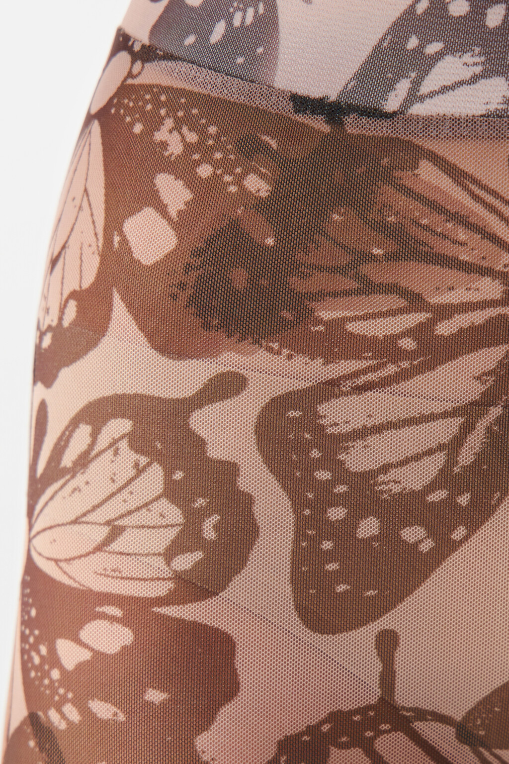 Леггинсы из сетчатой ткани с принтом - цвет бежевый - 5