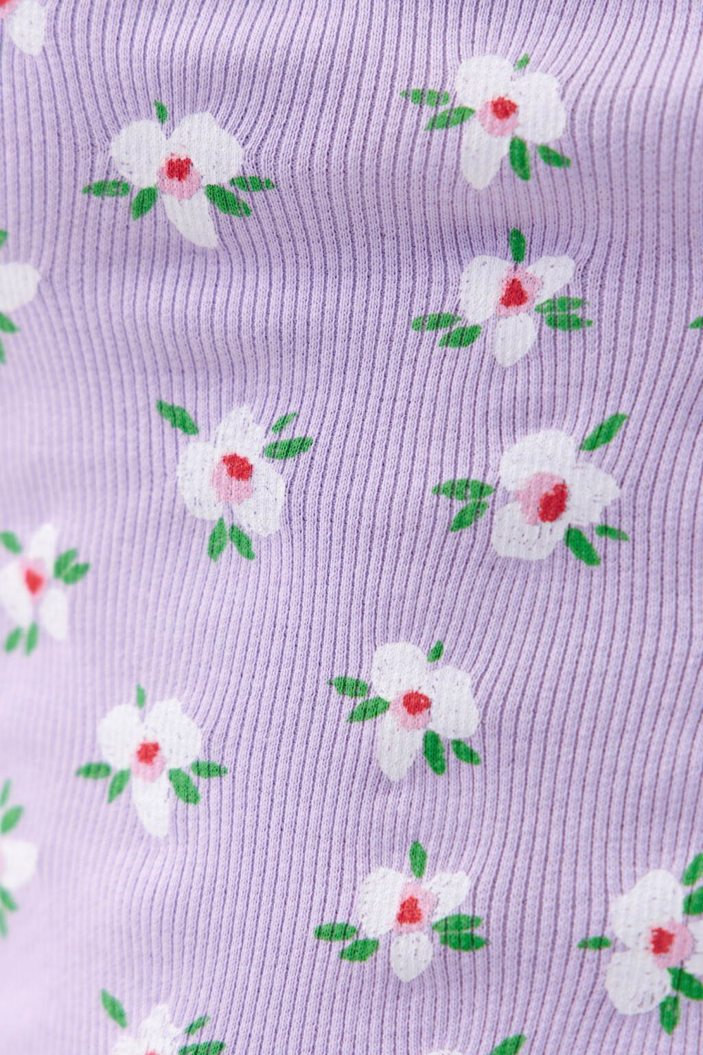 Майка-топ хлопковая укороченная на тонких бретелях - цвет сиреневый - 5