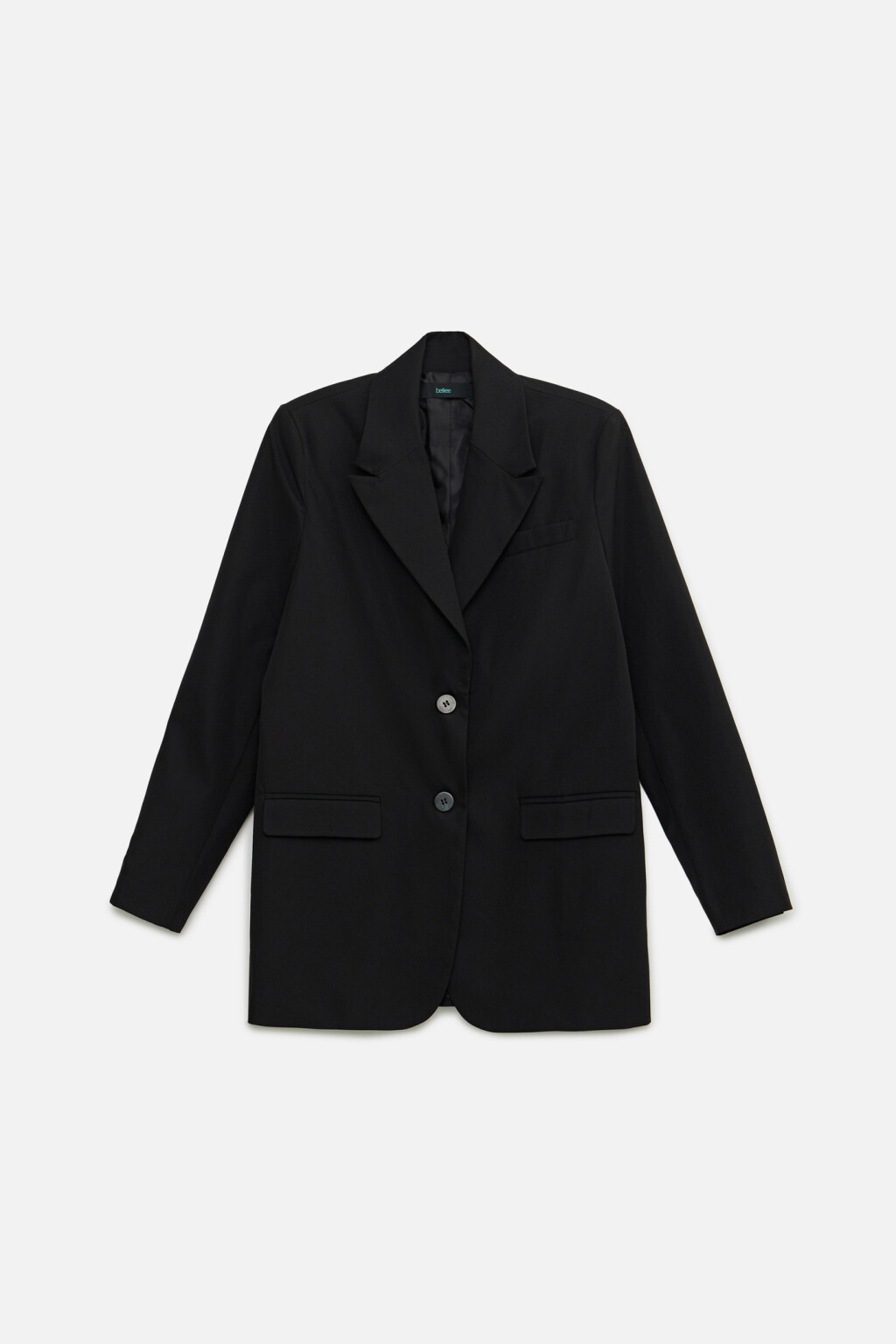 Пиджак прямого кроя с подплечниками - цвет черный - 8