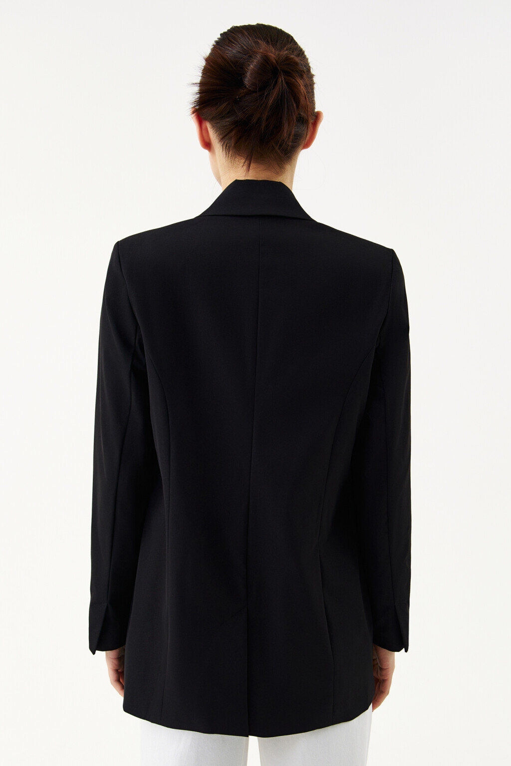 Пиджак прямого кроя с подплечниками - цвет черный - 2