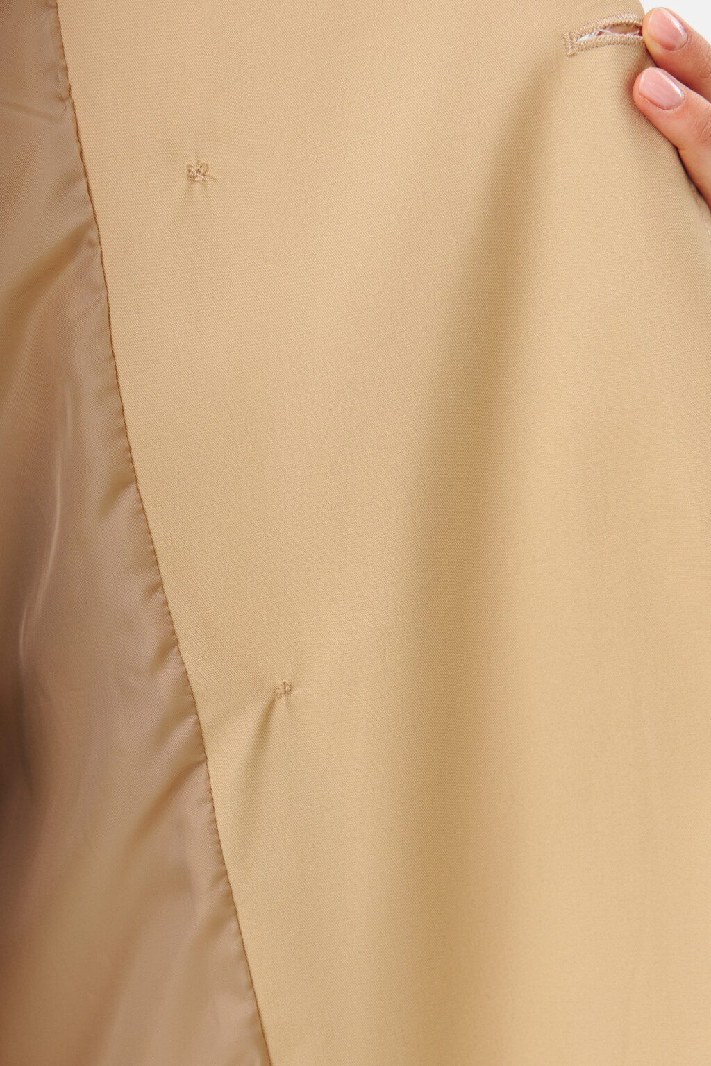 Тренч двубортный с пелериной - цвет бежевый - 7