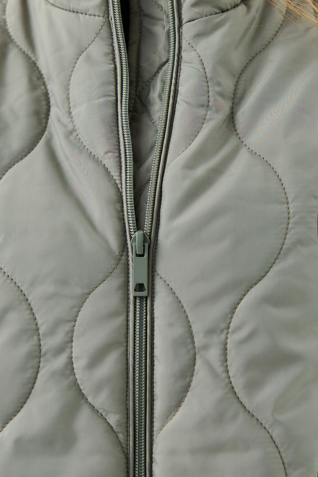 Куртка стеганая укороченная - цвет зеленый - 5