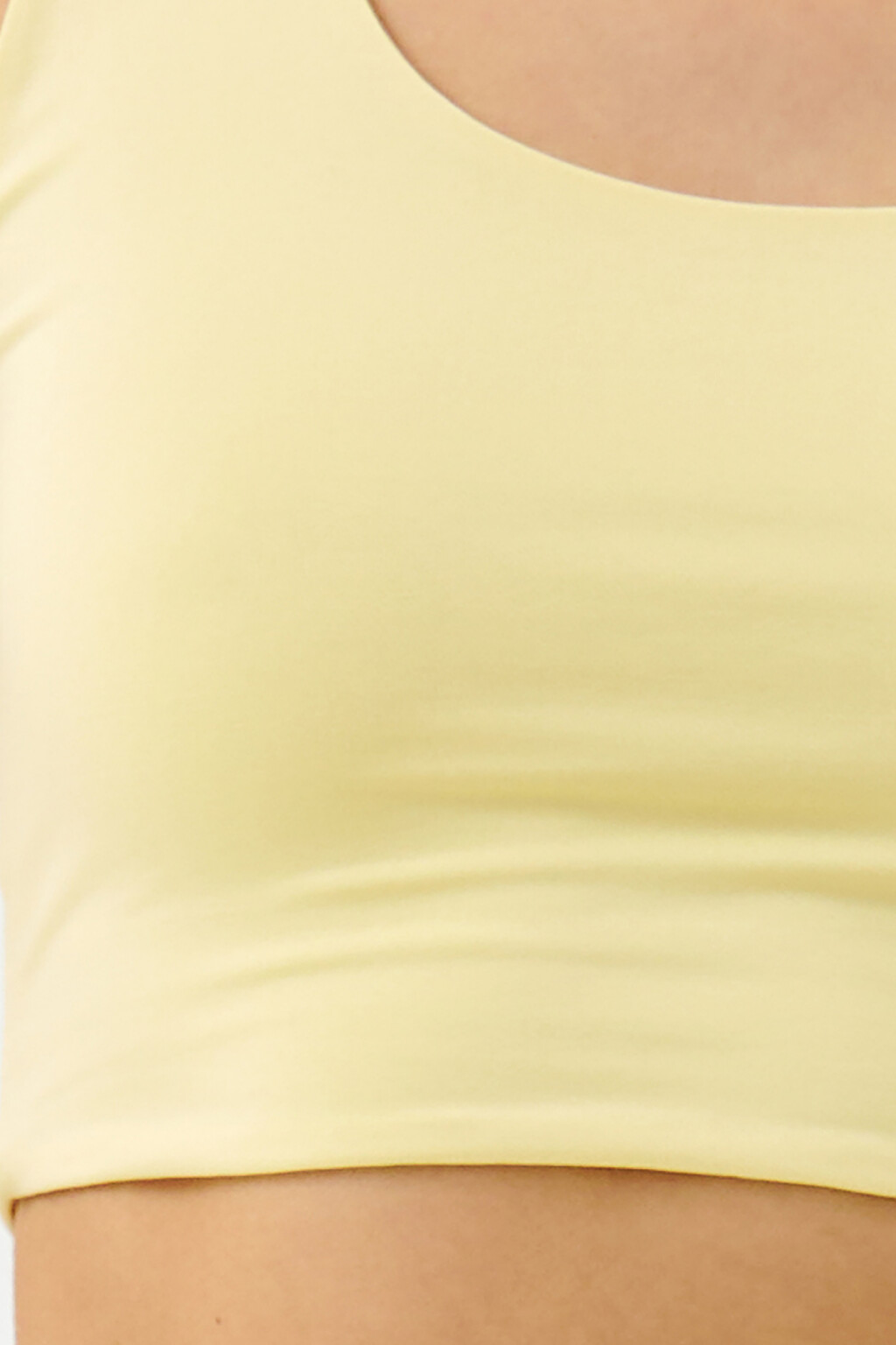 Кроп-топ на узких бретелях - цвет желтый - 5