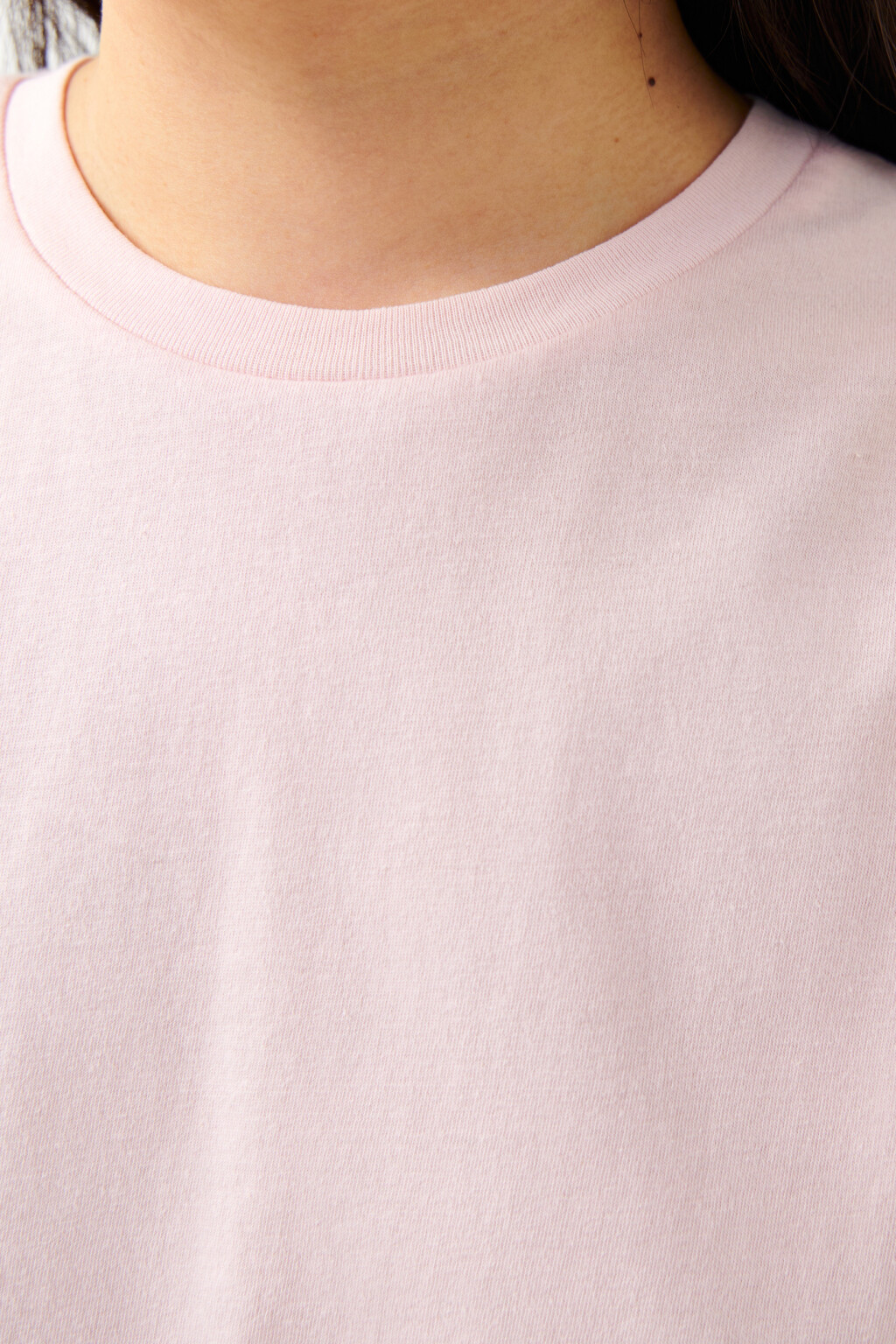 Майка хлопковая укороченная с резинкой на талии - цвет розовый - 6