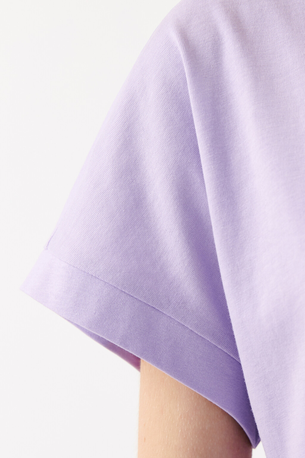 Платье мини с резинкой на талии - цвет сиреневый - 6