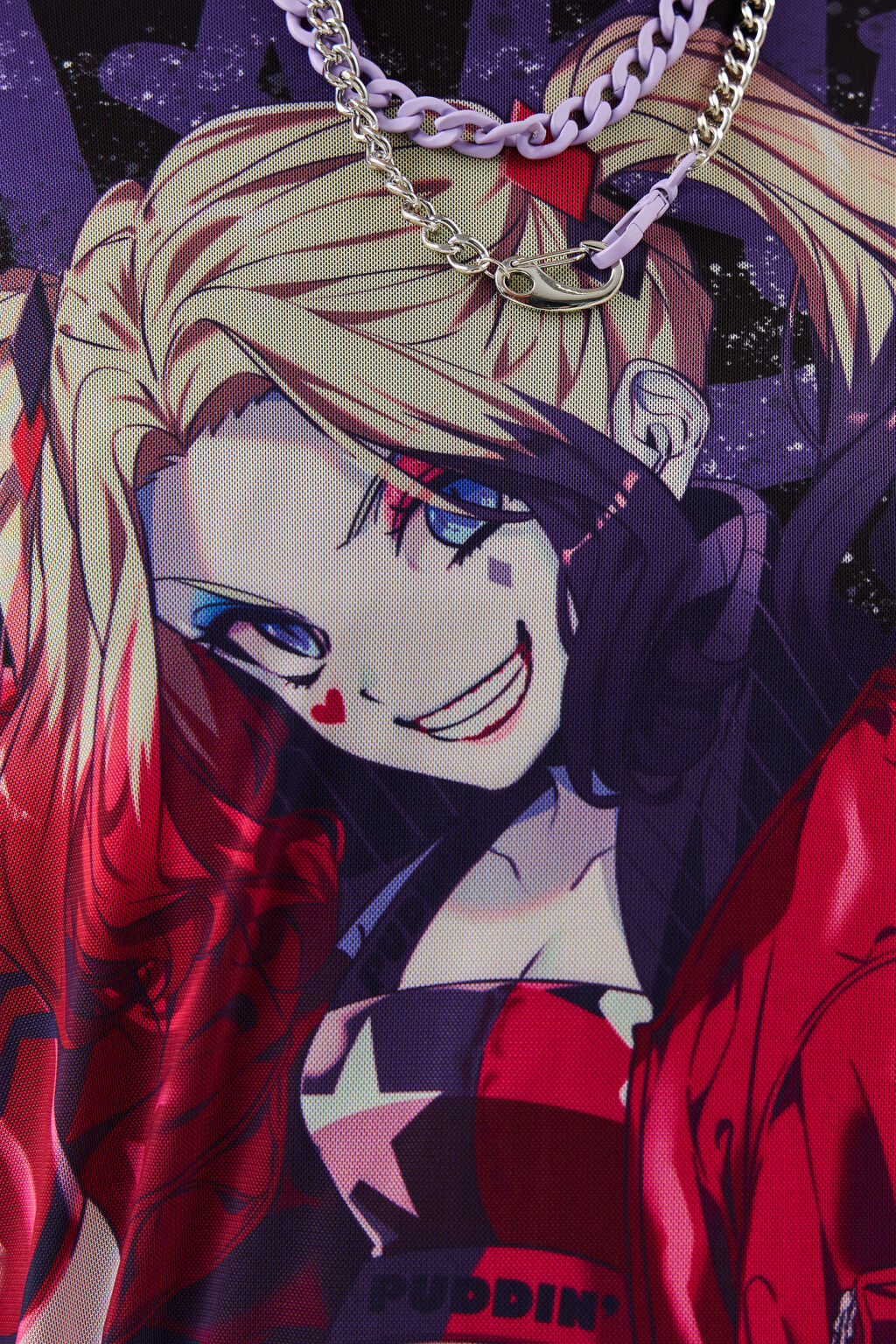 Футболка двухслойная с принтом харли квинн - цвет черный - 5