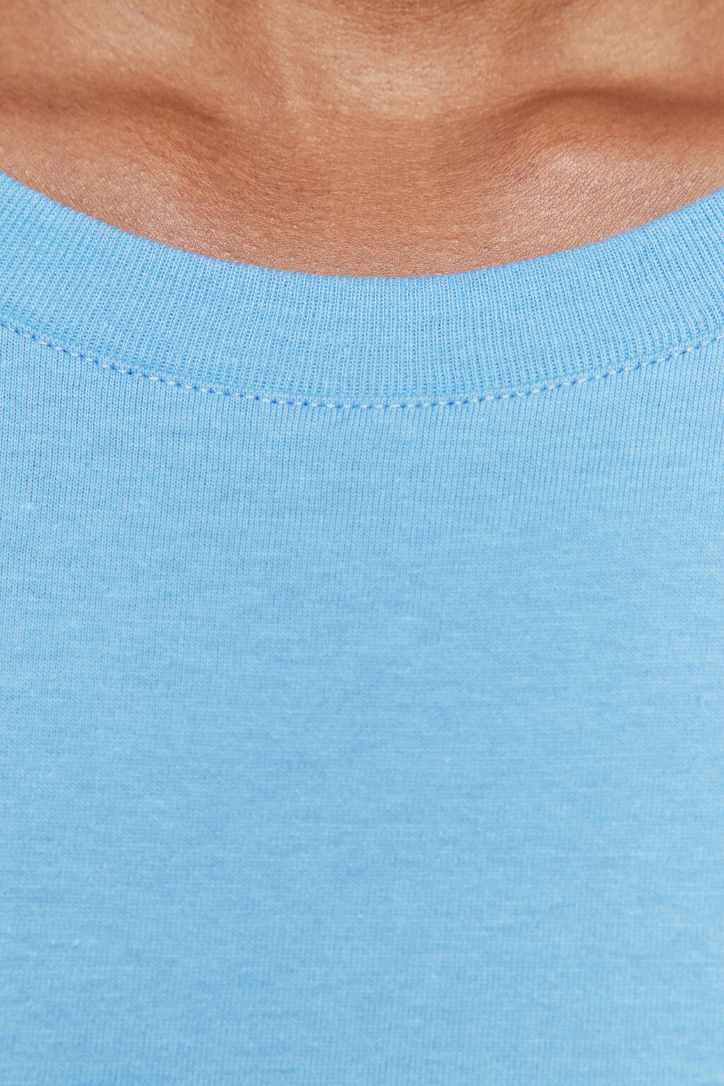 Платье-футболка миди хлопковое с разрезами и карманами - цвет голубой - 5