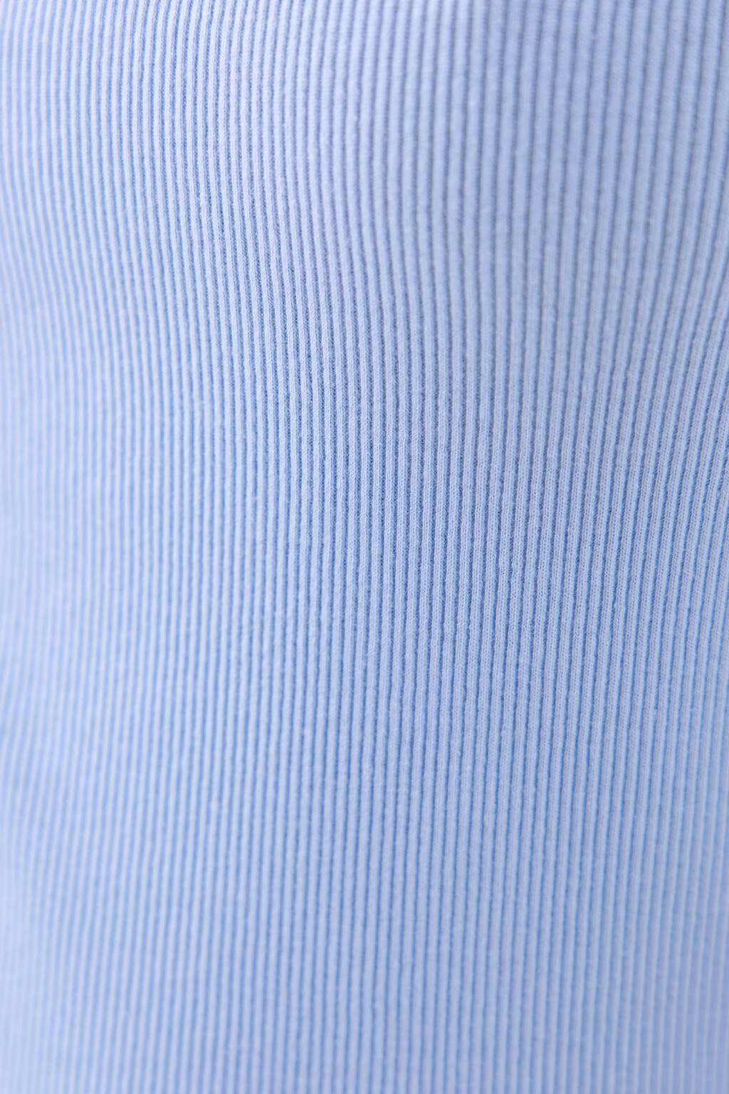 Майка хлопковая в рубчик на тонких бретелях - цвет голубой - 5