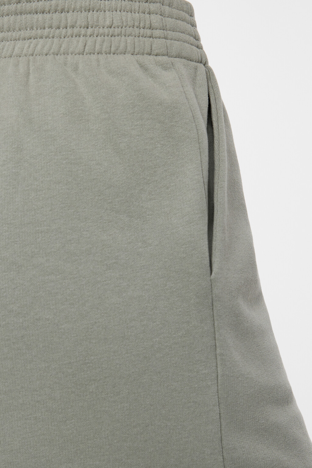 Шорты А-силуэта мини трикотажные с поясом-резинкой - цвет зеленый - 5