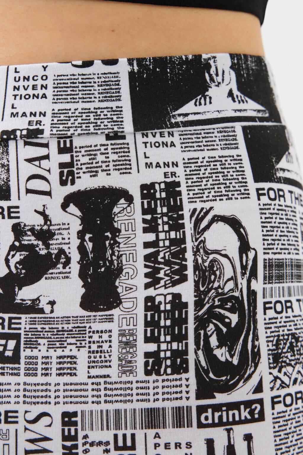 Шорты-велосипедки со сплошным принтом - цвет мультиколор - 6