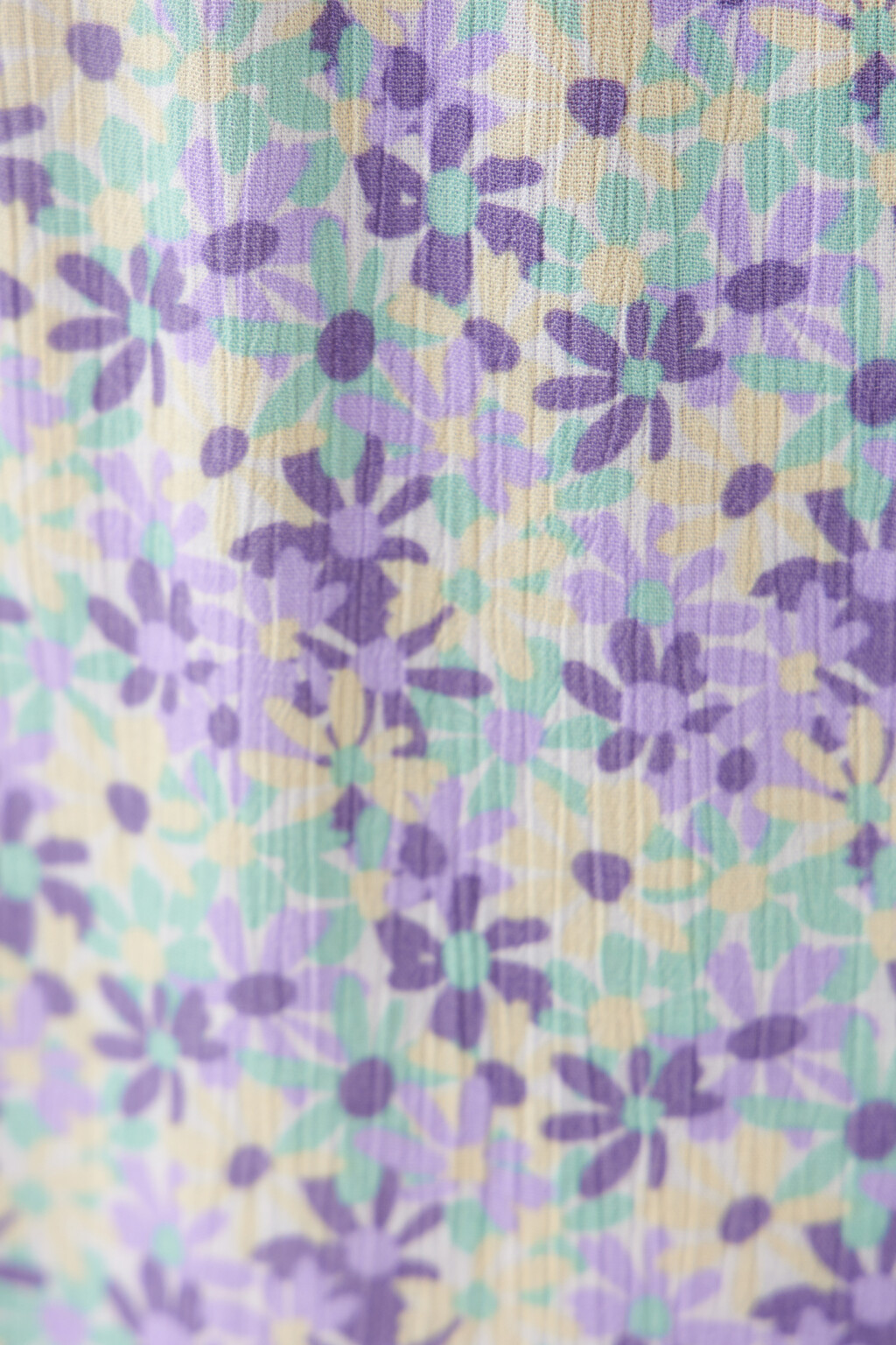 Платье мини с резинкой на талии и воланами - цвет фиолетовый - 5