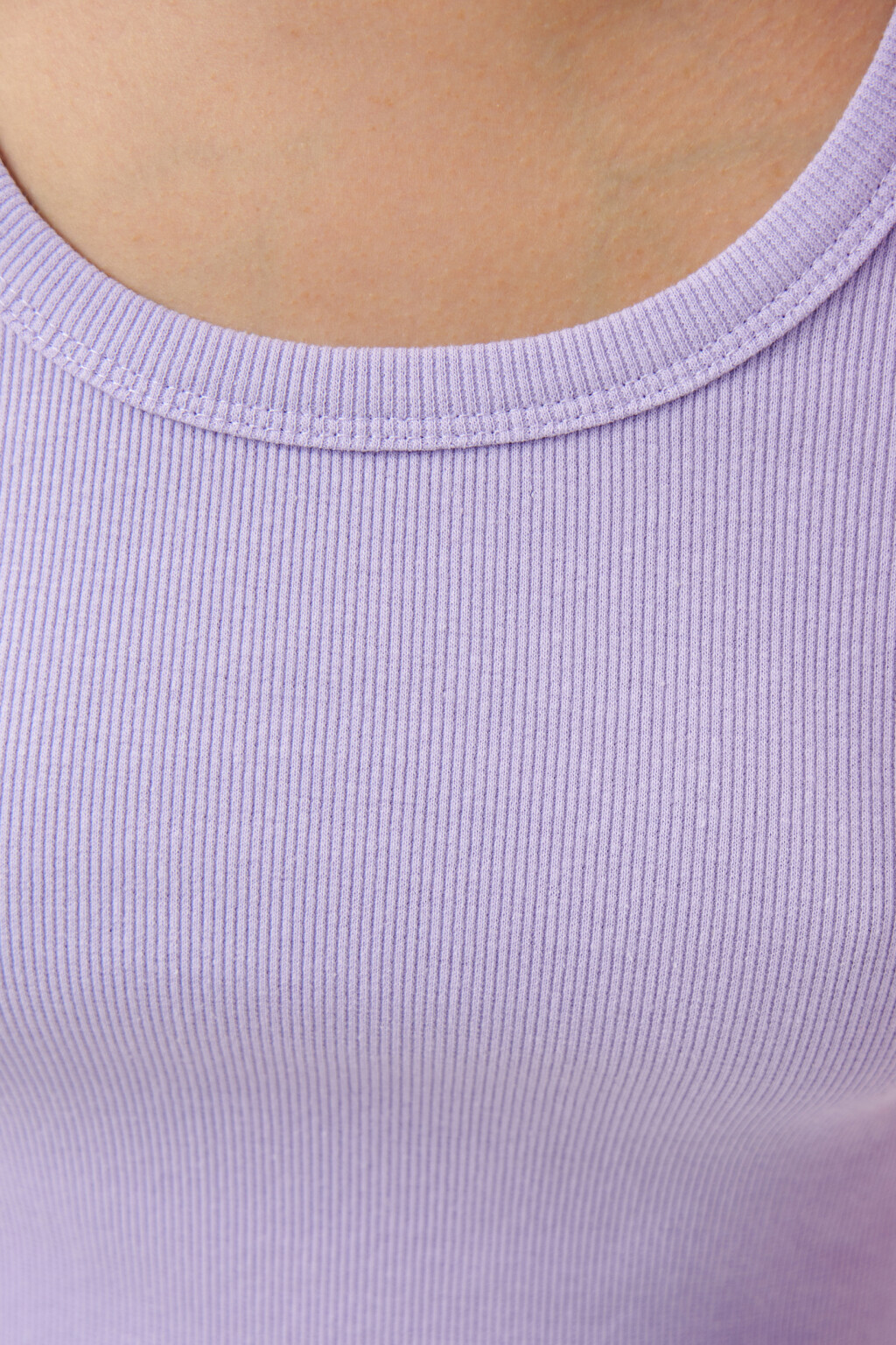 Топ-майка укороченный в рубчик - цвет сиреневый - 5