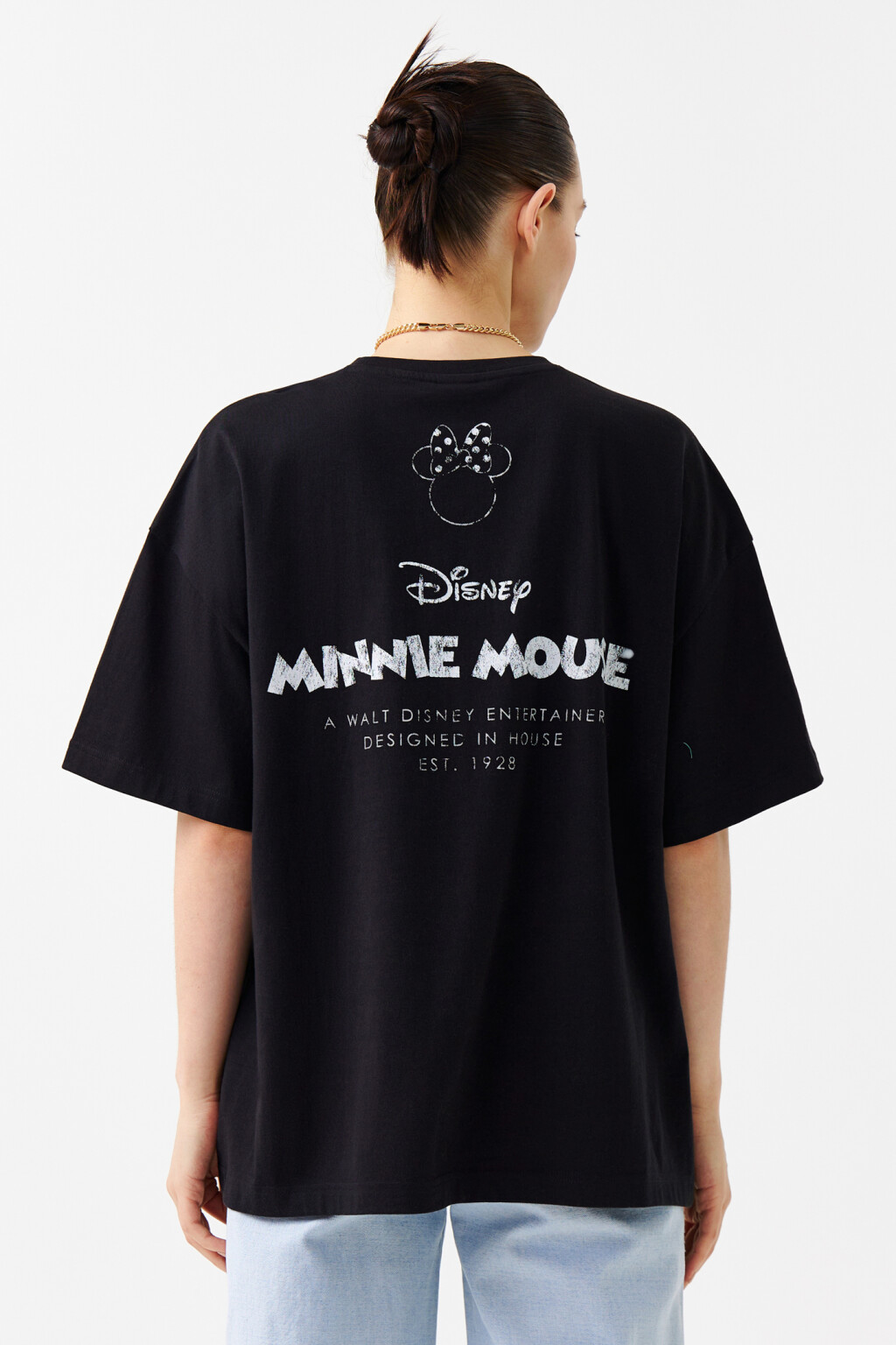 Футболка oversize с принтом микки маус - цвет черный - 2