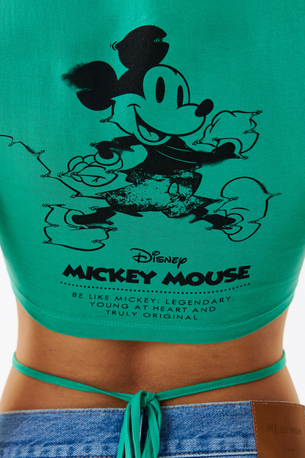 Топ-футболка с завязками на талии - цвет зеленый - 6