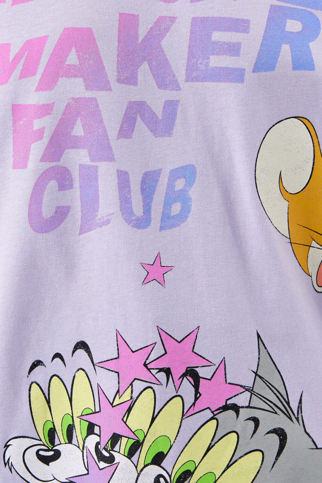 Футболка хлопковая с принтом том и джерри - цвет фиолетовый - 5