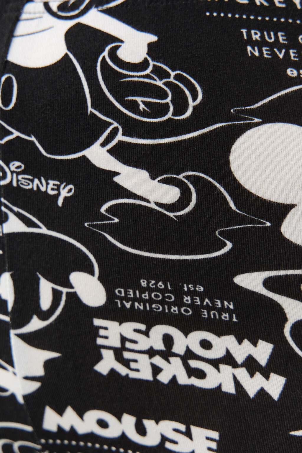 Шорты-велосипедки с принтом микки маус - цвет черный - 5