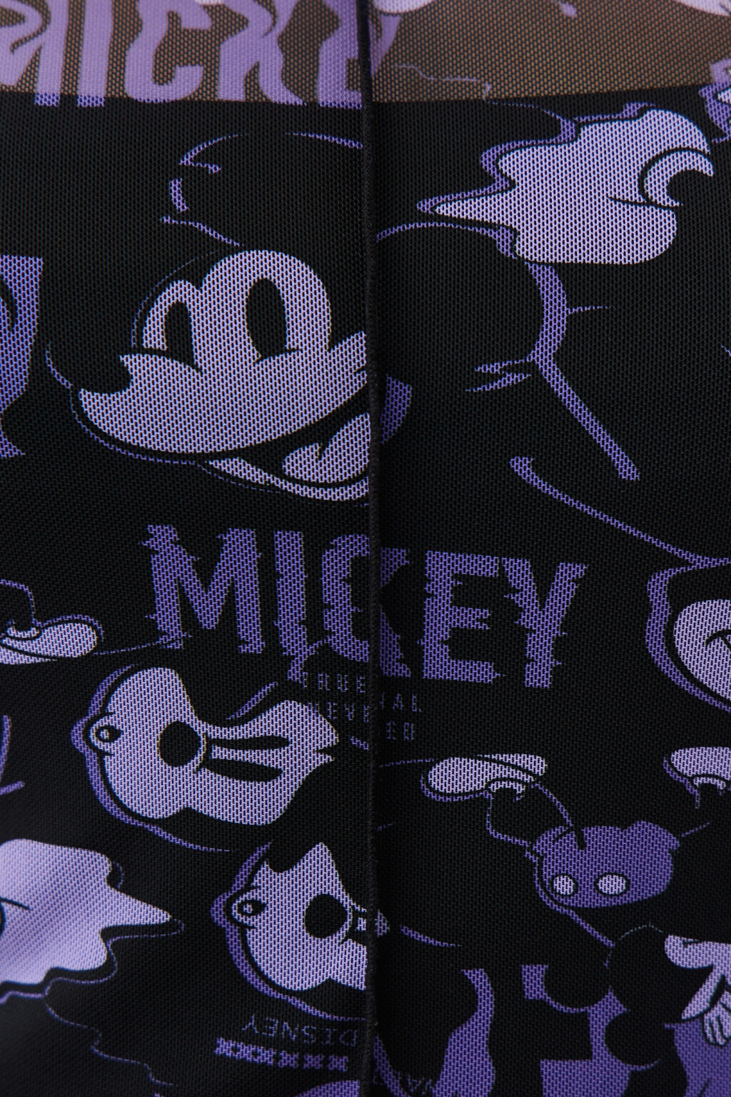 Платье мини с принтом микки маус - цвет сиреневый - 5