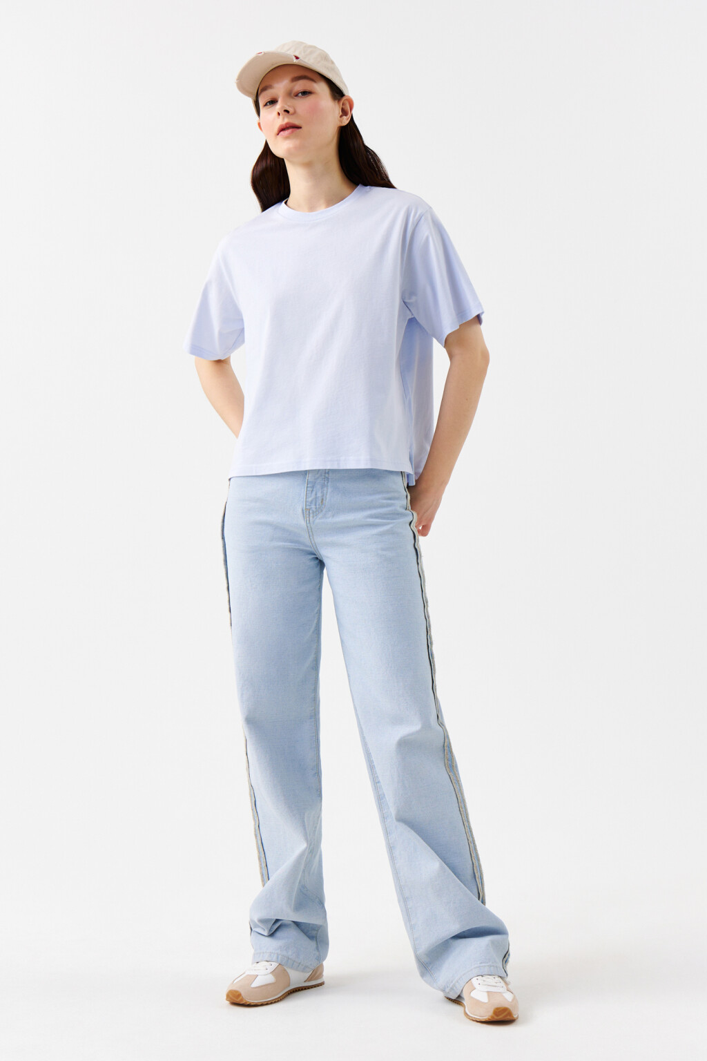 Футболка хлопковая базовая - цвет голубой - 4