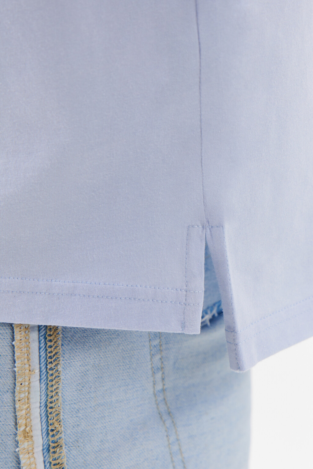 Футболка хлопковая базовая - цвет голубой - 6