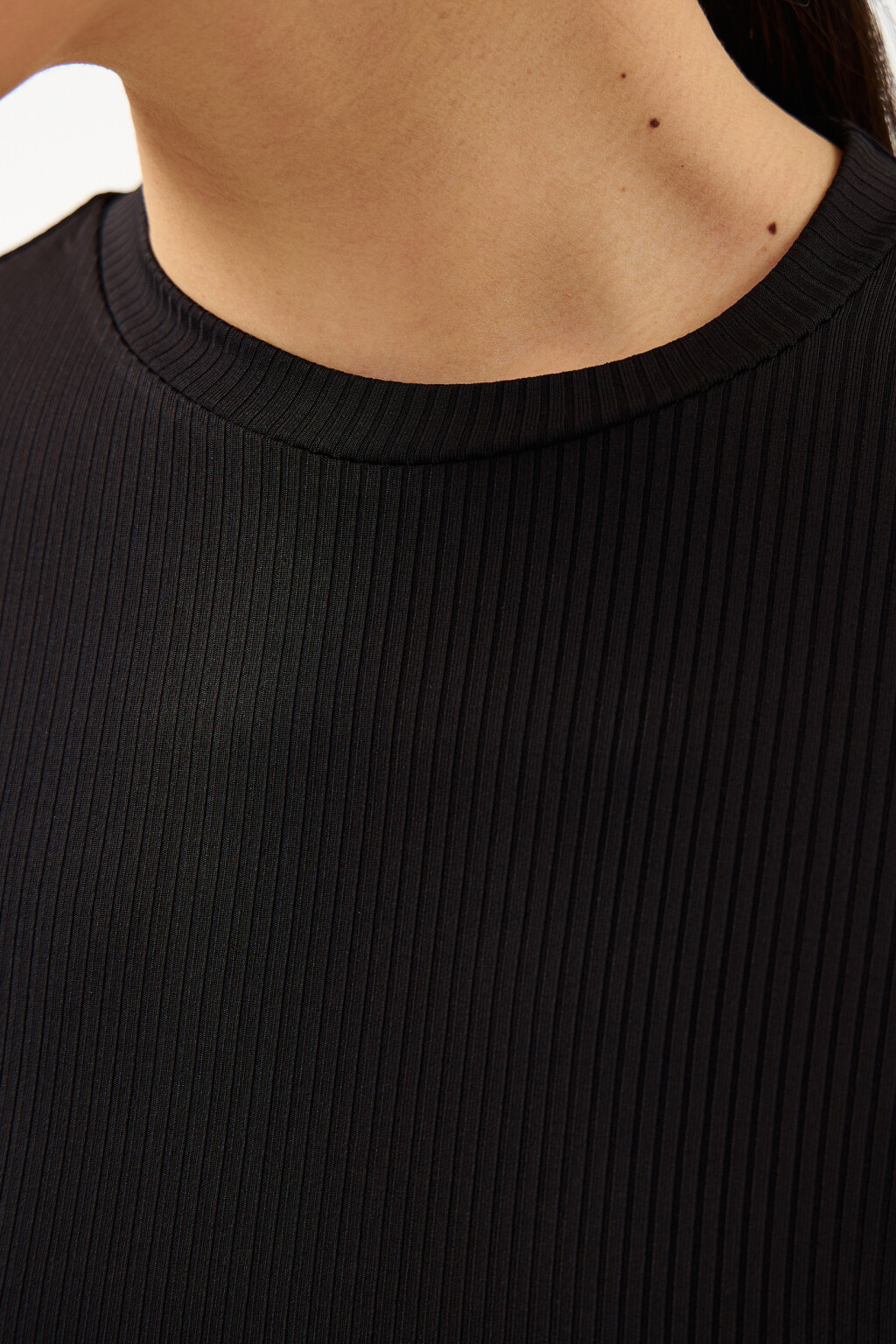 Кроп-топ с завязками на талии - цвет черный - 5