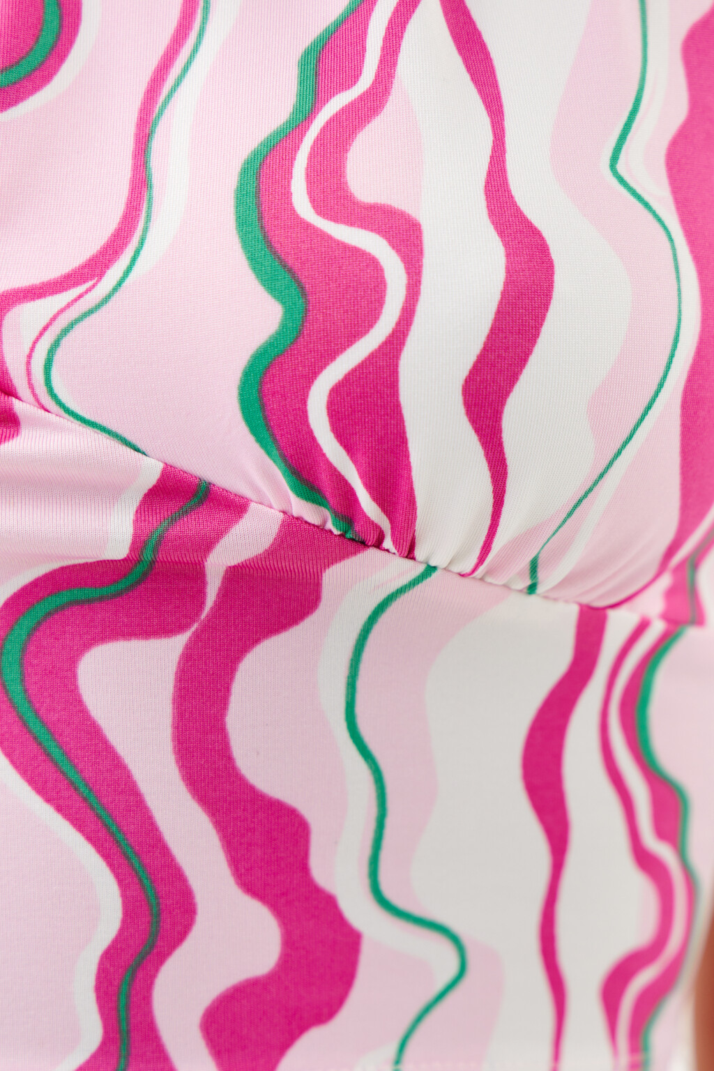 Кроп-топ облегающий с завязками на шее - цвет розовый - 5