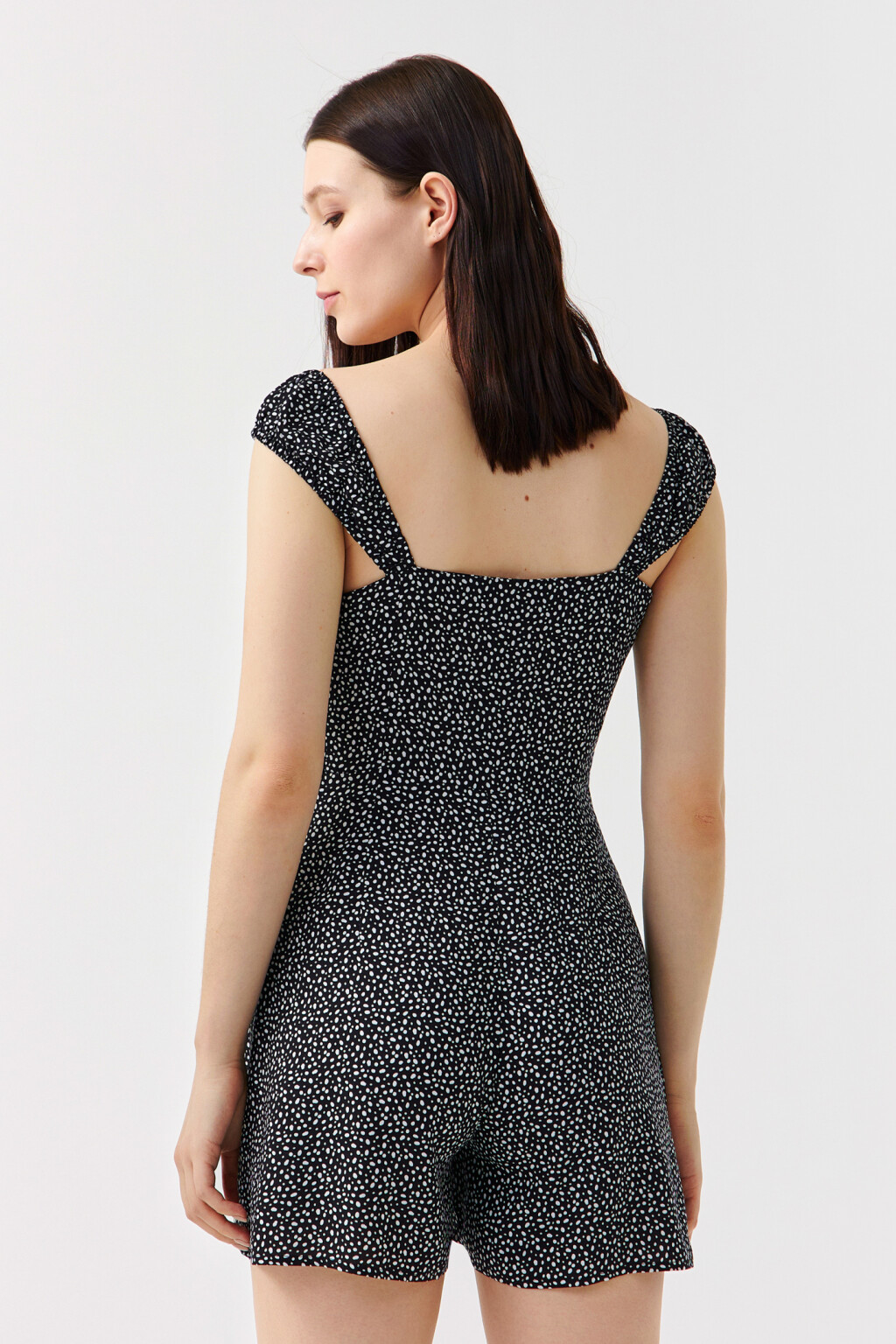 Полукомбинезон на широких бретелях - цвет мультиколор - 2