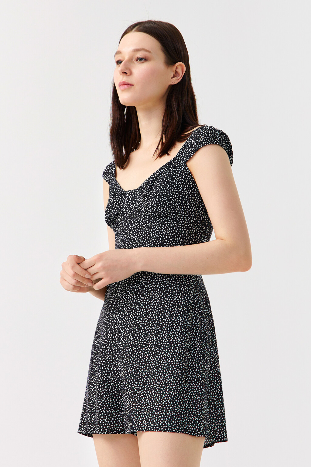 Полукомбинезон на широких бретелях - цвет мультиколор - 3