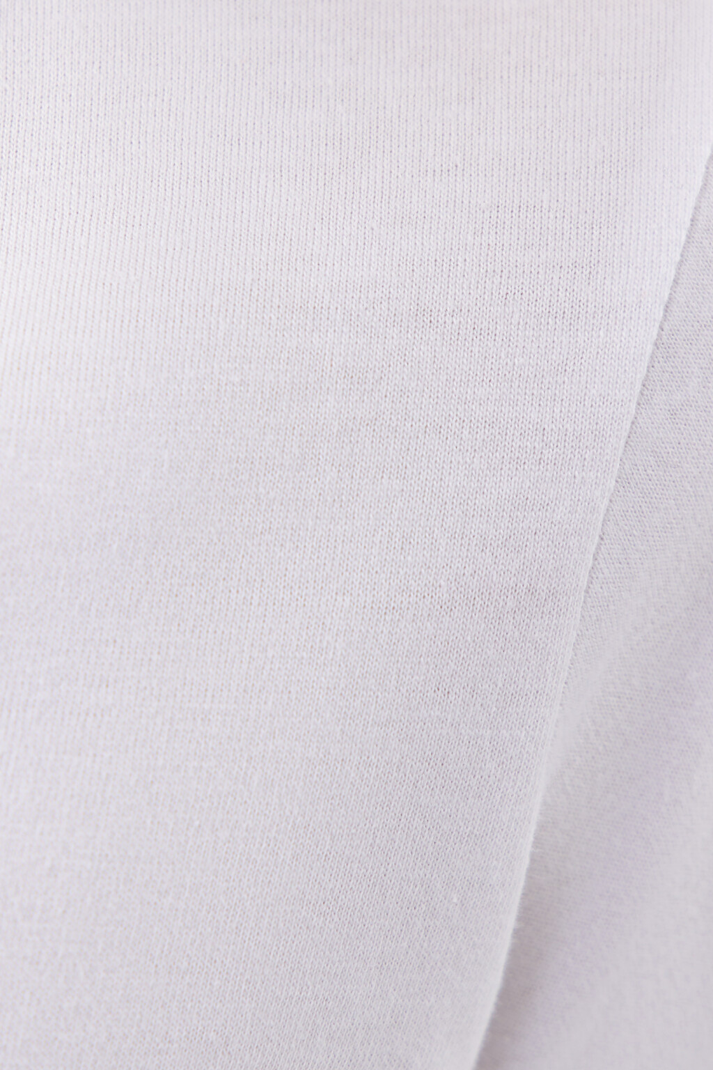 Футболка хлопковая приталенная с V-образным вырезом - цвет белый - 5