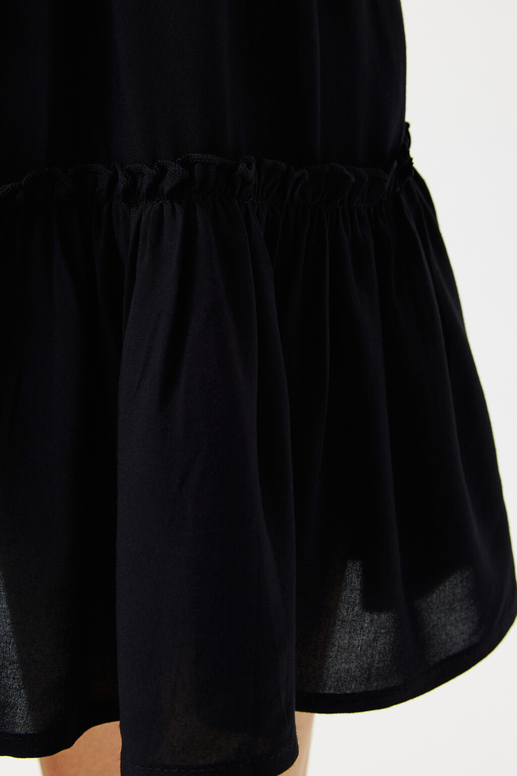 Юбка-солнышко мини с эластичным поясом - цвет черный - 6
