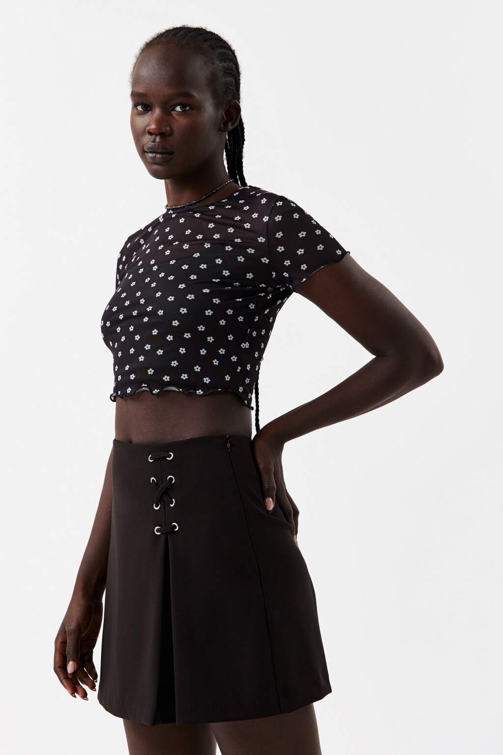 Топ укороченный с волнистым нижним краем - цвет мультиколор - 2