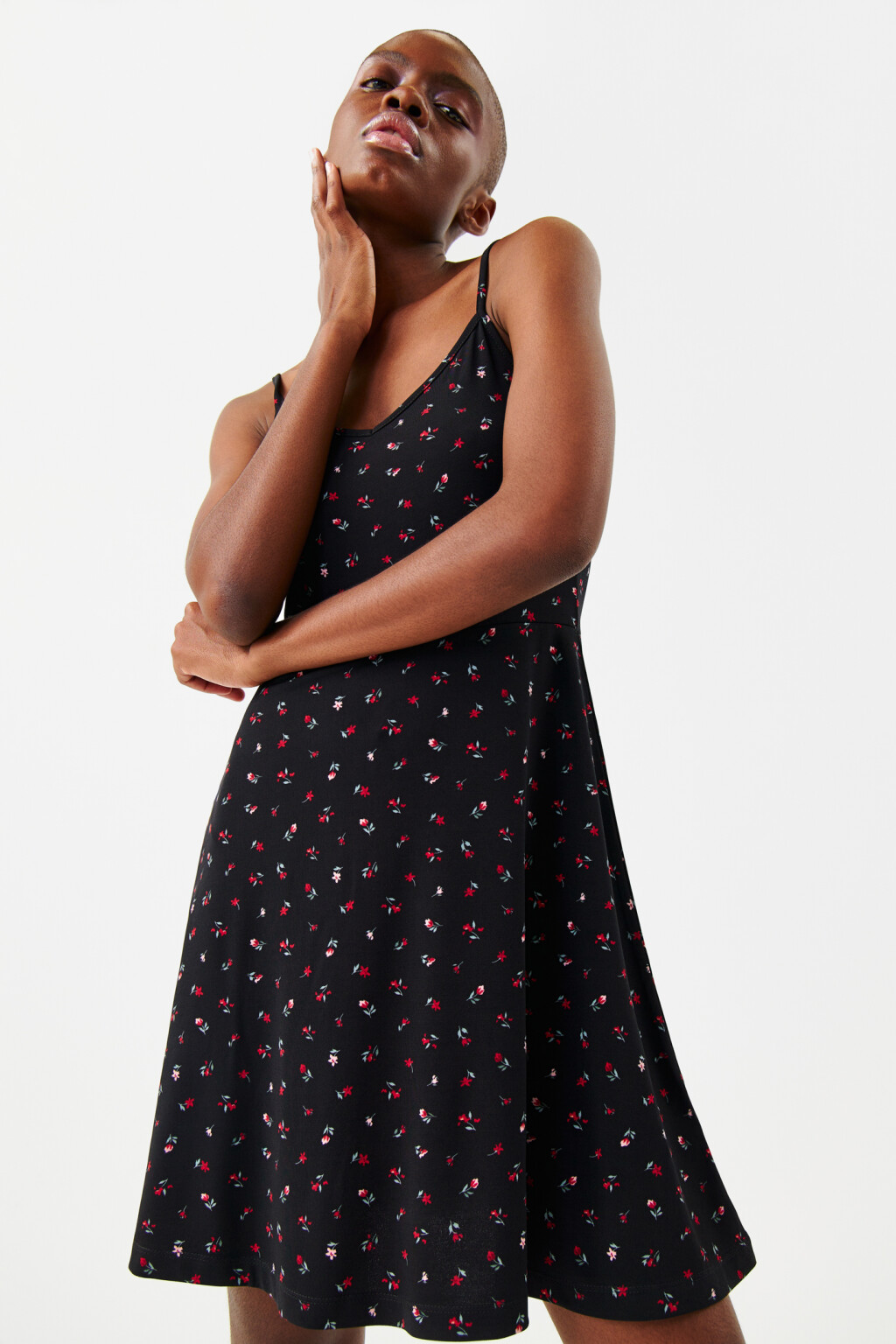 Сарафан приталенный на тонких бретелях - цвет мультиколор - 7