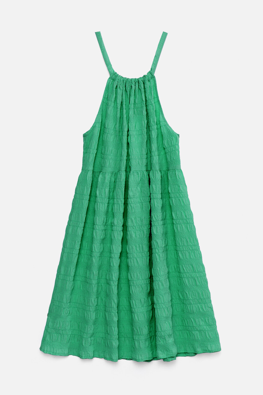 Сарафан в стиле бэбидолл на тонких бретелях - цвет зеленый - 8