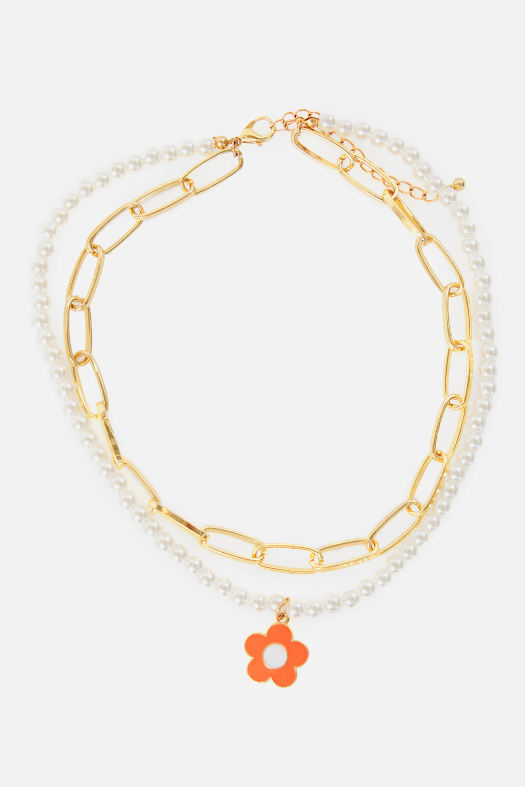 Набор шейных украшений женский - цвет желтый - 2