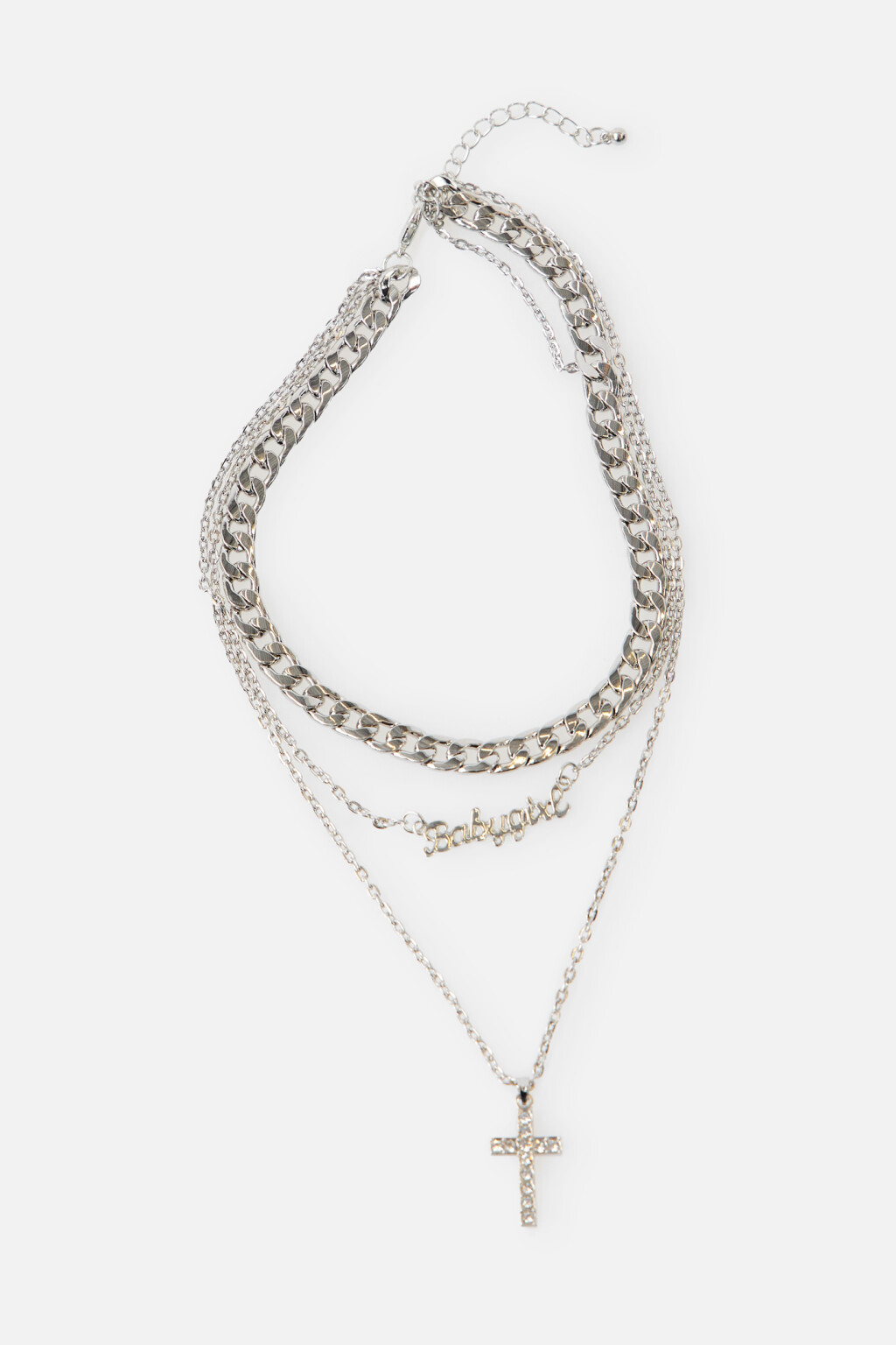 Набор шейных украшений женский - цвет серый - 3