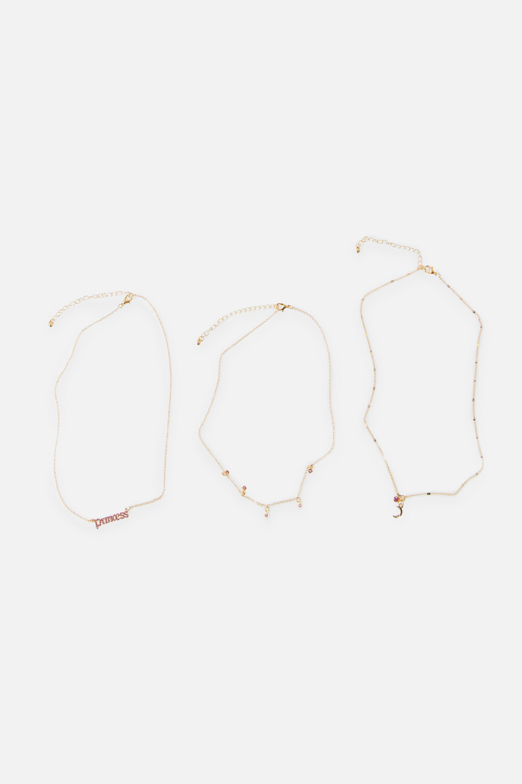 Набор шейных украшений женский - цвет желтый - 2