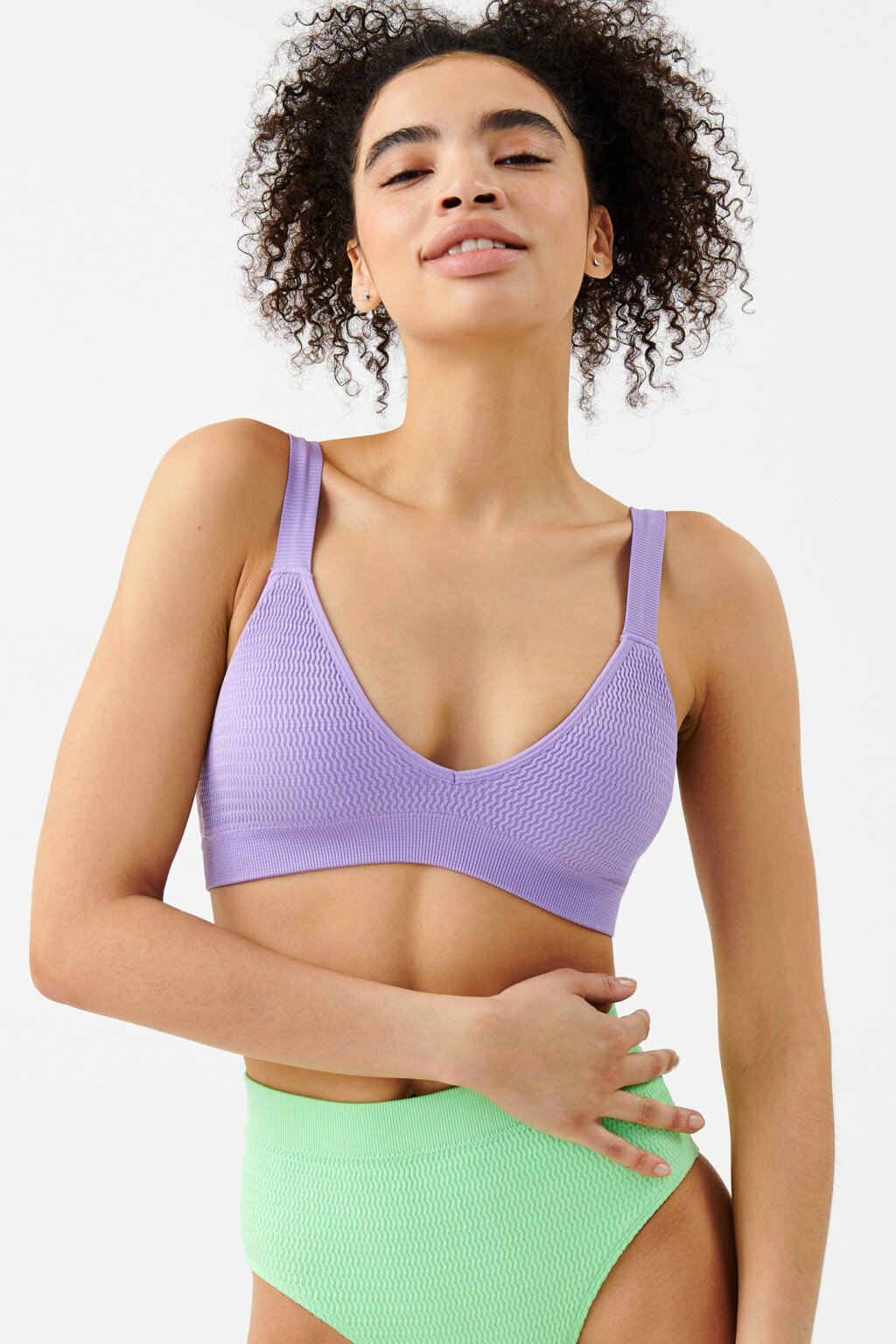 Лиф купальный без застежки - цвет фиолетовый - 1